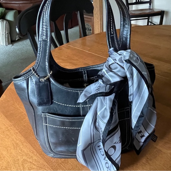 Coach Leather Legacy Ergo Hobo Satchel With Scarf #11285 - Picture 2 of 14